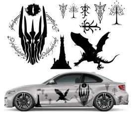 1xnaklejka-na-samochod-motyw-fantasy-smok-wieza-dragon-lotr-91x155