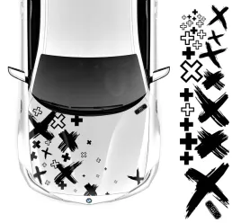 naklejka-grafika-na-samochod-maske-motyw-x-plusy-krzyzyki-brush-42x184