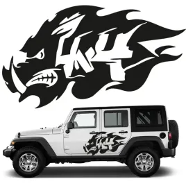 naklejka-grafika-na-samochod-4x4-offroad-grozny-dzik-4wd-plomienie-25x14