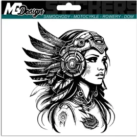 naklejka-na-samochod-indian-girl-kobieta-indianka-wojowniczka-warrior-15x12