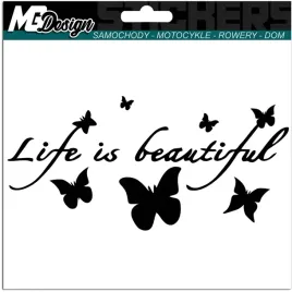 naklejka-na-auto-life-is-beautiful-motyl-butterfly