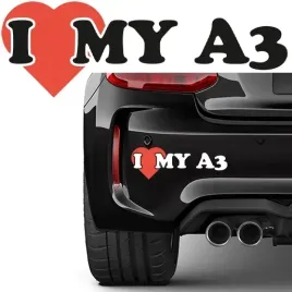 naklejka-na-samochod-i-love-my-a3-6x18