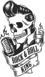 naklejka-na-auto-elvis-rockandroll-czaszka-55x32