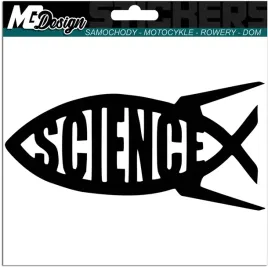 naklejka-na-samochod-science-nauka-ryba-7x15
