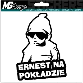 ernest-w-samochodzie-naklejka-w-aucie-18x13-kolor