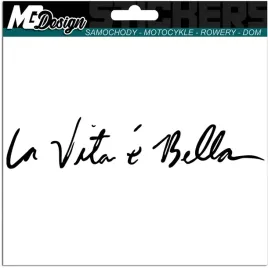 naklejka-na-auto-la-vita-e-bella-piekne-zycie-3x16