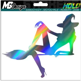 czarownica-na-miotle-naklejka-na-auto-hologram