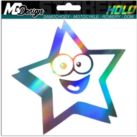gwiazdka-stars-usmiech-naklejka-na-auto-hologram