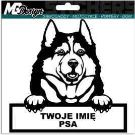 naklejka-na-samochod-auto-pies-husky-imie