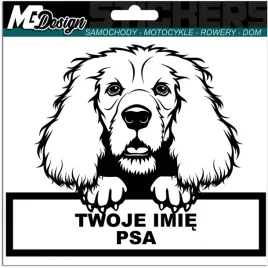 naklejka-na-samochod-pies-cocker-spaniel-imie