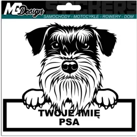 naklejka-na-samochod-pies-schnauzer-imie