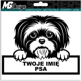 naklejka-na-samochod-auto-pies-shih-tzu-imie