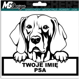 naklejka-na-samochod-auto-pies-weimaraner-imie