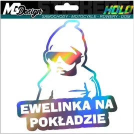 ewelinka-na-pokladzie-naklejka-na-szybe-hologram