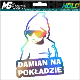 damian-na-pokladzie-naklejka-na-szybe-hologram