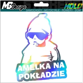 amelka-na-pokladzie-naklejka-na-szybe-hologram