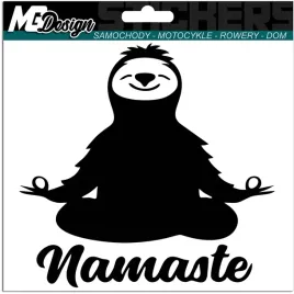 naklejka-na-samochod-leniwiec-namaste-spokoj-wlepa-20x21