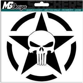 punisher-w-gwiezdzie-duzy-25x25cm-czarny-mat