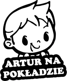 artur-w-samochodzie-naklejka-w-aucie-18x15-kolory