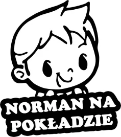 norman-w-samochodzie-naklejka-18x15-kolory