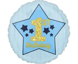 balon-foliowy-1st-birthday-niebieski-48cm
