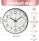 delgeo-zegar-scienny-z-dekoracja-scienna-30cm-stan-nowy
