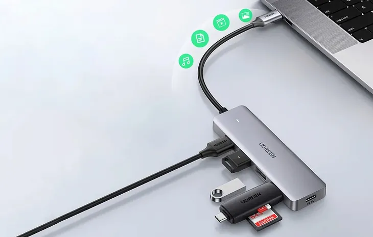 adapter-4w1-ugreen-hub-usb-c-do-4x-usb-3-0-usb-c-szary