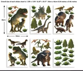 naklejki-z-dinozaurami-dinozaury-samoprzylepne-duzy-zestaw-naklejek-wallta