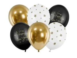 balony-30-cm-happy-new-year-sylwester-zlote-6szt
