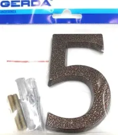 cyfra-5-aluminiowa-100mm-miedz-antyczna