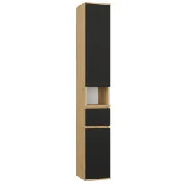 szafka-slupek-30-cm-regal-z-szuflada-bezuchwytowa-artisan-czarny