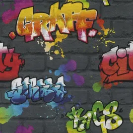 tapeta-wzor-cegla-z-graffiti-efekt-3d-mur-kamien