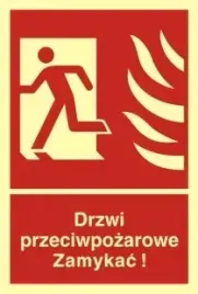 znak-drzwi-przeciwpozarowe-zamykac-kierunek-drogi-ewakuacyjnej-w-lewo