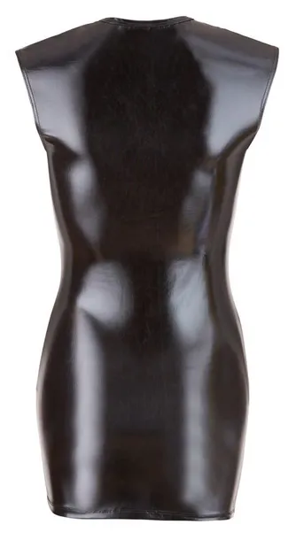 wet-look-dress-with-zip-m-wzor-dominujacy-bez-wzoru