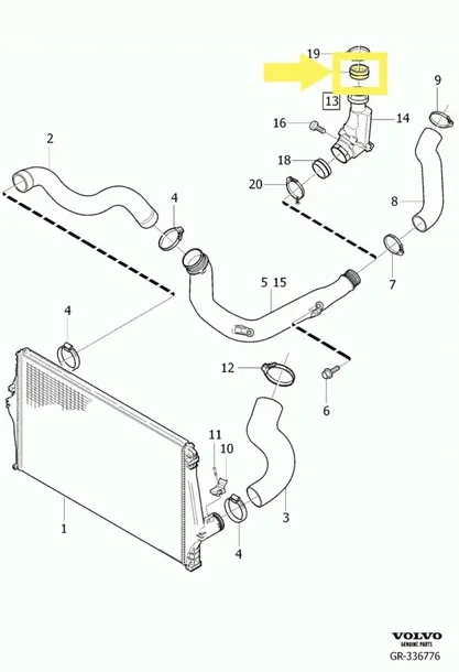 oring-rezonatora-volvo-xc70-2-4d-30778628-producent-czesci-proparts-krawczyk