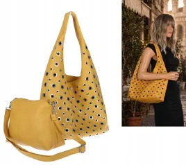 torebka-damska-shopper-2w1-worek-listonoszka-z-cwiekami-torba-3505-zolta