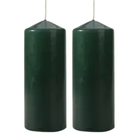 zestaw-2-swiec-stolowych-walec-klasyczna-swieczka-15cm-48h-zielona