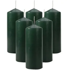 zestaw-6-swiec-stolowych-walec-klasyczna-swieczka-15cm-48h-zielona