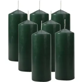 zestaw-7-swiec-stolowych-walec-klasyczna-swieczka-15cm-48h-zielona