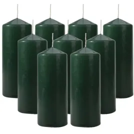zestaw-9-swiec-stolowych-walec-klasyczna-swieczka-15cm-48h-zielona