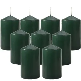 zestaw-9-swiec-stolowych-walec-klasyczna-swieczka-10cm-30h-zielona