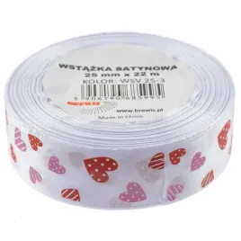 tasiemka-satynowa-serca-w-kropki-i-paski-bialy-brewis-25-mm-22-m