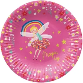 talerzyki-papierowe-fairy-unicorn-magic-day-rozowy-paw-18-cm-8-sz