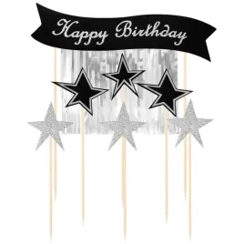 topper-papierowy-happy-birthday-gwiazdki-i-kurtyna-czarno-srebrny-par