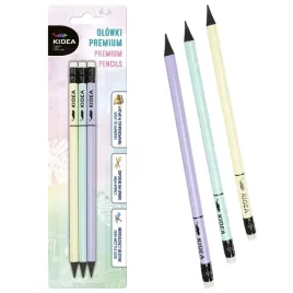 3-x-olowek-premium-z-gumka-hb-pastel-kidea-97203