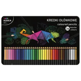 kidea-kredki-olowk-trojk-metal-pudelko-36-kol