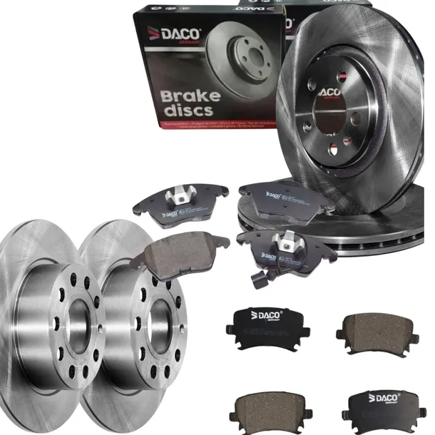Tarcze + klocki przód tył VW GOLF V VI TIGUAN PASSAT B6 B7 TOURAN 312/286