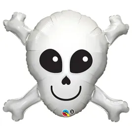balon-foliowy-biala-wesola-czaszka-czacha-z-koscmi-halloween-80cm