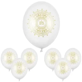 balony-lateksowe-biale-ze-zlota-hostia-6-szt