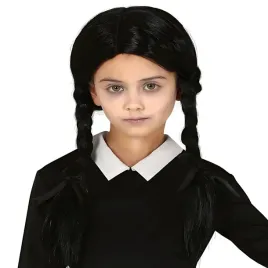 peruka-syntetyczna-dziecieca-wednesday-addams-czarne-warkoczyki